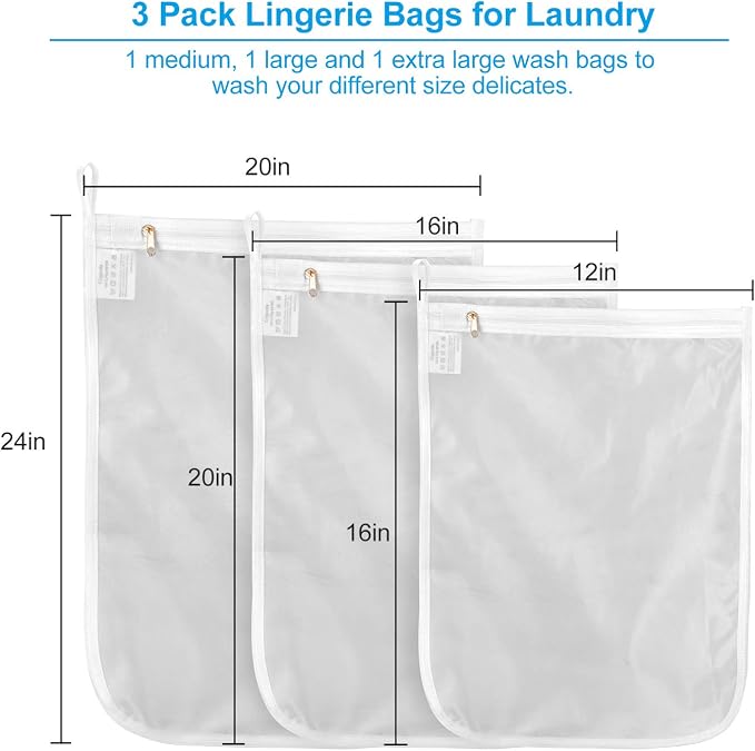 GOGOODA Delicates Laundry Bags, Fine Mesh Wash Bag - Image 4