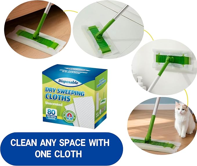 Dry Sweeping Cloths Disposable Mop Refills Floor Dust Mop Pad, Floor Cloth - Image 6