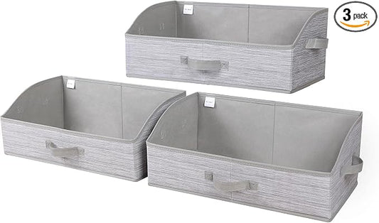 WUIKE Closet Organizers and Storage, Foldable Trapezoid Storage Bins by WUIKE