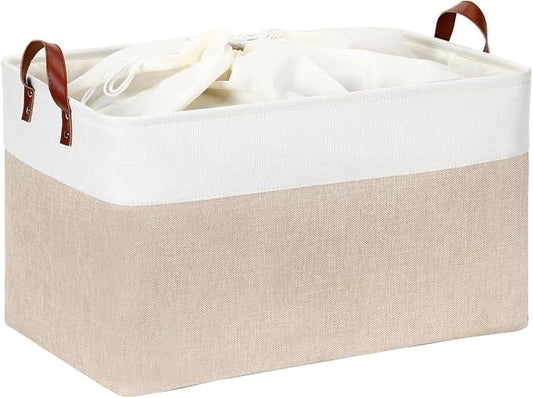 DULLEMELO 70L Extra Large Storage Bin, Collapsible Storage Box, Fabric Clothes by DULLEMELO