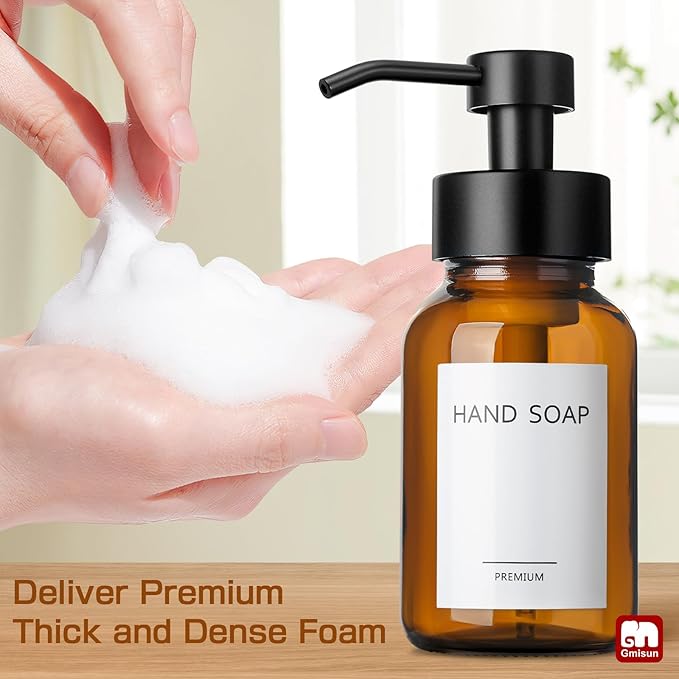 GMISUN Foaming Soap Dispenser, Refillable Hand Soap Foam Dispensers, Modern - Image 8