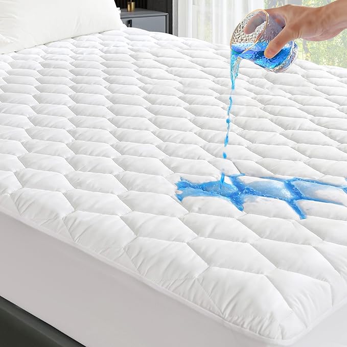 GRT King Mattress Protector Waterproof, 100% Waterproof Quilted Fitted Mattress by GRT