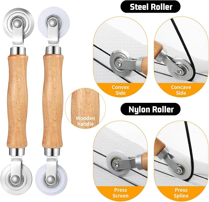 Window Screen Replacement, Screen Door Repair Kit, Including 50 FT - Image 4