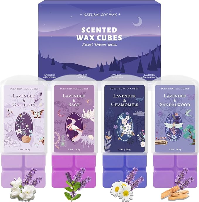 SCENTORINI Wax Melts, Wax Cubes Strong Scent, Long Lasting Lavender Scented by SCENTORINI