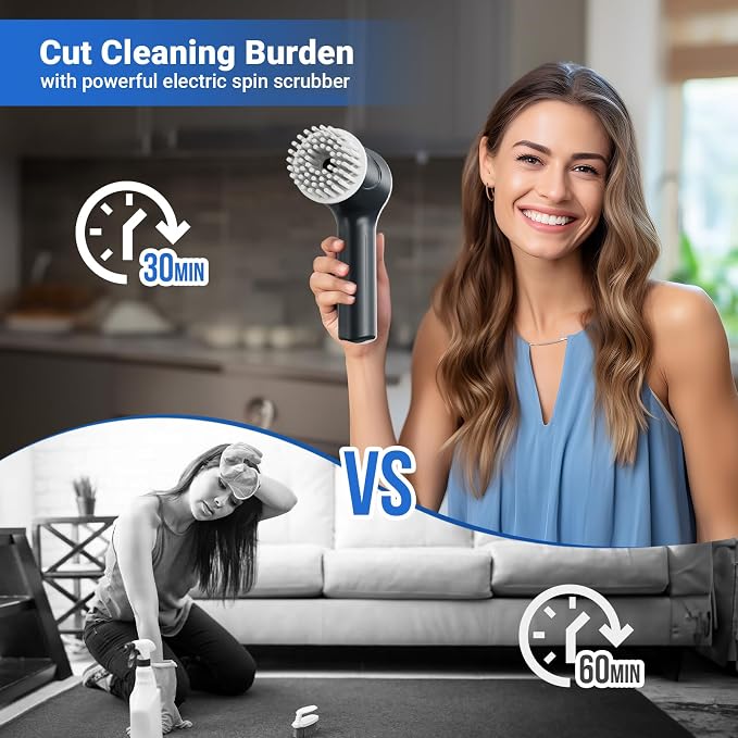 Electric Spin Scrubber, Cordless Shower Scrubber - Image 6