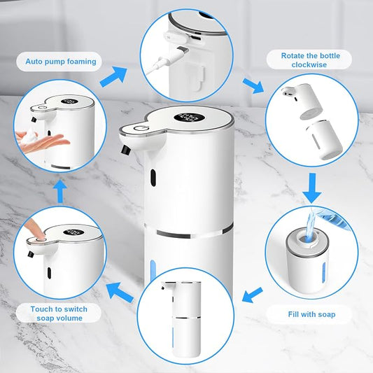 Automatic Foaming Soap Dispenser, 6 Level Adjustable Foam, Wall Mount Soap - Image 2