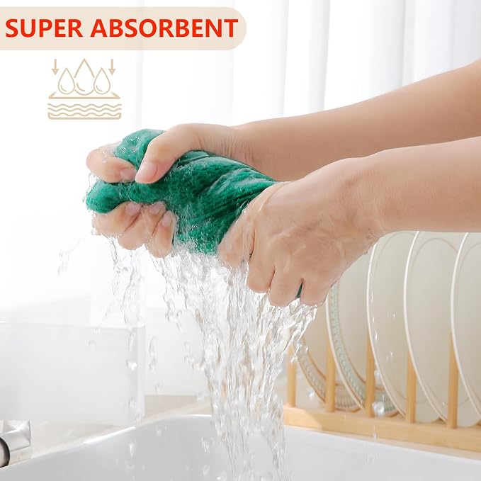Homaxy 100% Cotton Waffle Weave Kitchen Dish Cloths, Ultra Soft Absorbent Quick - Image 3