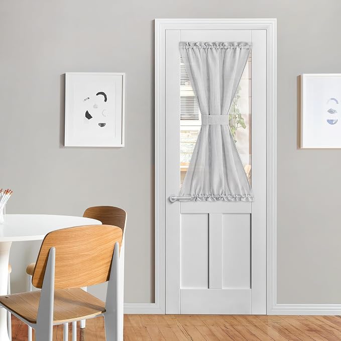 NICETOWN Light Grey Sidelight Curtain, Light Filtering Side Front Door Curtains by NICETOWN