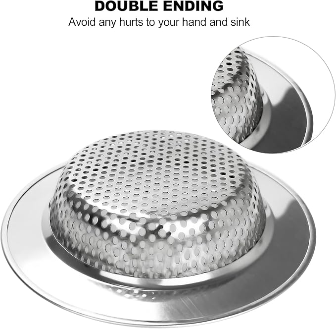 2PCS Kitchen Sink Drain Strainer/Catcher/Basket/Cover/Filter/Trap/Screen - Image 4