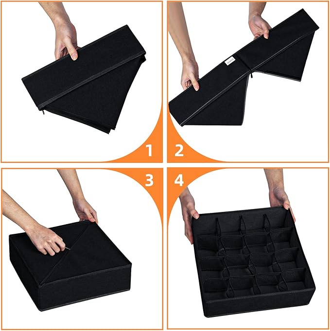Criusia 6 Pack Sock Underwear Drawer Organizer Dividers - Image 7