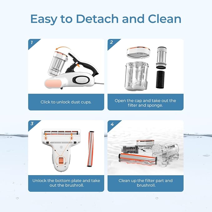 JIGOO J300 Lite Mattress Vacuum Cleaner，Bed Vacuum Cleaner - Image 8