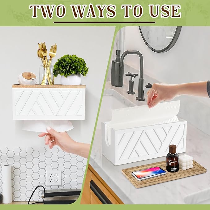 Set of 2 Paper Towel Dispenser Wall Mount, Paper Towel Holder Wall Mounted - Image 6