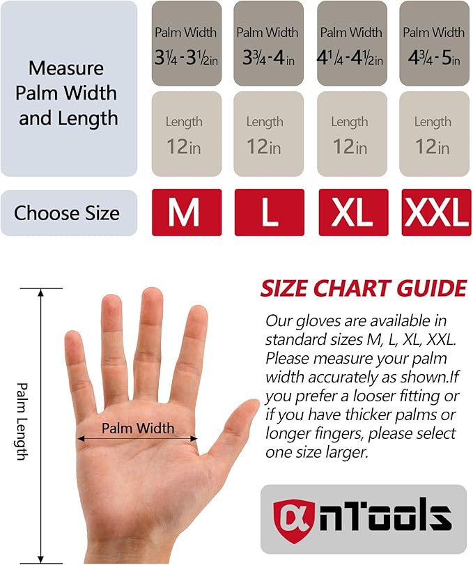 2 Pairs Neoprene and Rubber Blend Heavy-Duty Chemical Gloves, Protective - Image 7