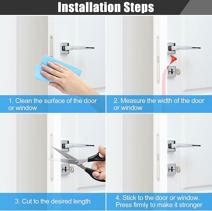 Draft Seal Tape for Doors and Windows 2 in x 40 Ft Silicone Weather Stripping - Image 5