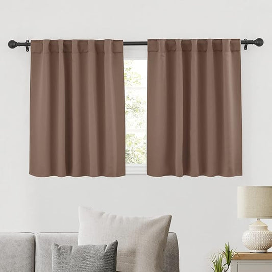 RYB HOME Short Curtains for Kitchen, W42 x L36 inch by RYBHOME