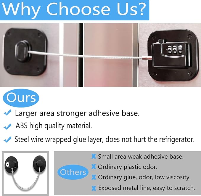YEYA Upgraded Refrigerator Door Lock - Image 4