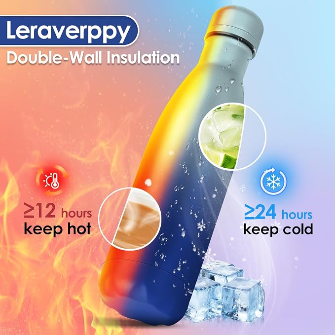 17oz Cola-Bottle Shaped Stainless Steel Leak-proof Water Bottle, Double Wall - Image 3