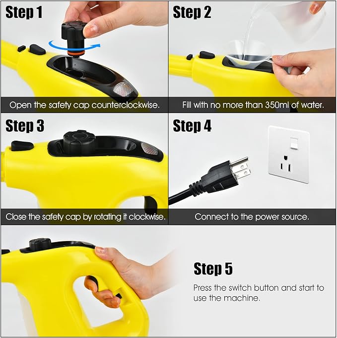 COSTWAY Handheld MultiPurpose Steam Cleaner - Image 6