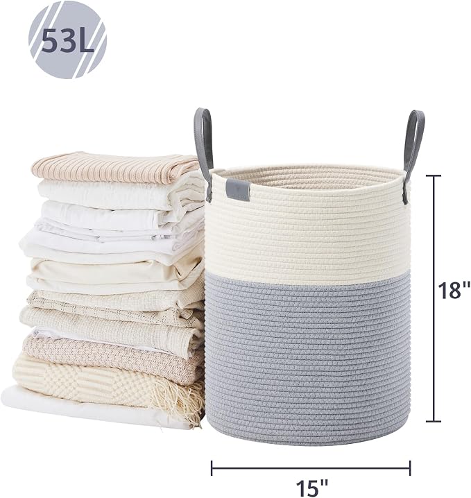 VIPOSCO Tall Laundry Basket, Large Dirty Clothes Hamper - Image 5
