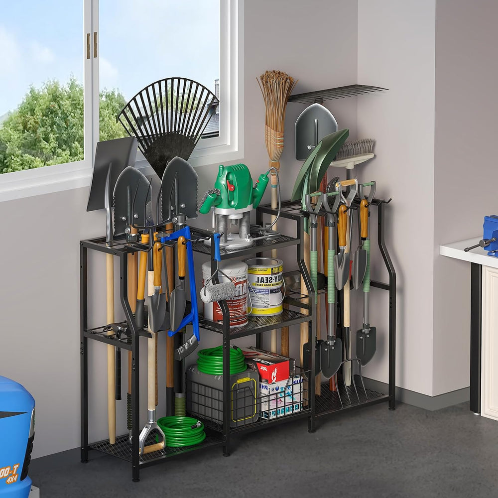 keomaisyto Garden Tool Organizer, Heavy Duty Yard Tool Tower Rack for Garage ...