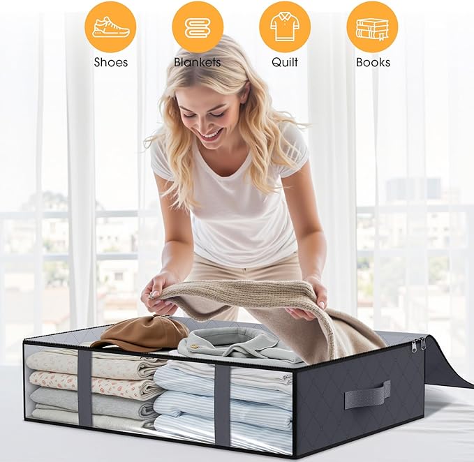 StorageRight Under Bed Storage Bins, Breathable Organizer - Image 4
