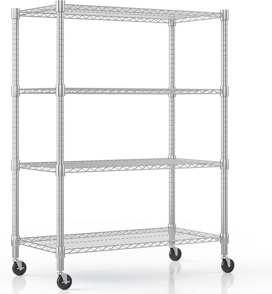 Himimi 4-Tier Heavy Duty Steel Wire Rack Storage Shelving, Adjustable Metal by Himimi