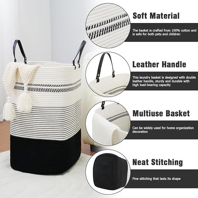 danpinera 75L Woven Laundry Hamper - Image 3