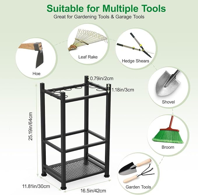 Dirza Garden Tool Organizer, Yard Tool Organizer - Image 5