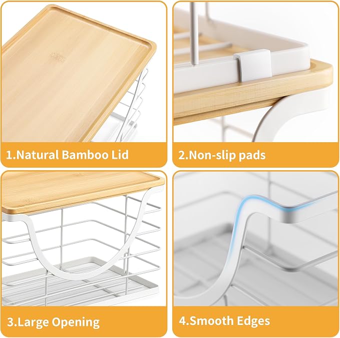 Extra Large Trash Bag Holder Stackable Kitchen Storage White, 2 Pack Wall - Image 8