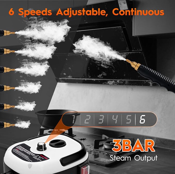 Steam Cleaner, 2500W High Handheld Steam Cleaner, 1L Portable Car Steam Cleaner - Image 5