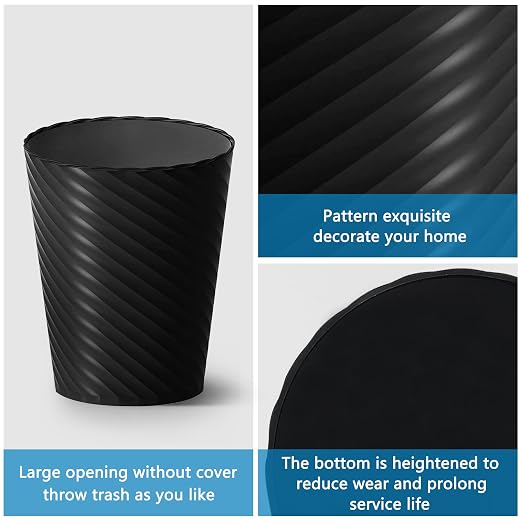 Bathroom Trash Can, 3 Pack 1.8 Gallons Small Trash Can - Image 4