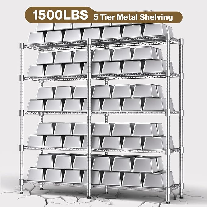Himimi Storage Shelves-5 Tier Heavy Duty Wire Shelving Unit - Image 6