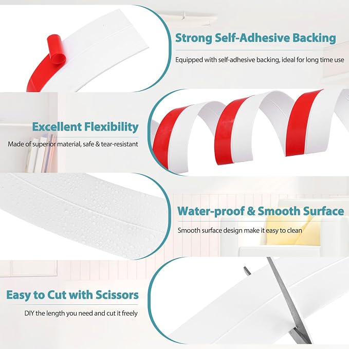 Weather Stripping Door Draft Stopper Flexible Self Adhesive Silicone Door Seal - Image 2