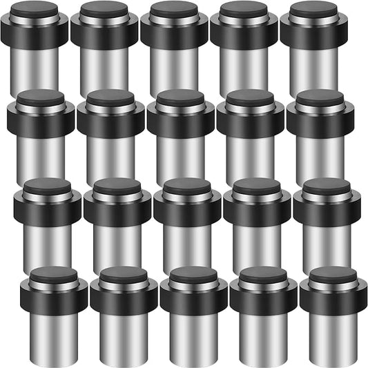 Chumia 30 Pcs Door Stopper Mounted Floor Stops Stainless Steel Cylindrical by Chumia
