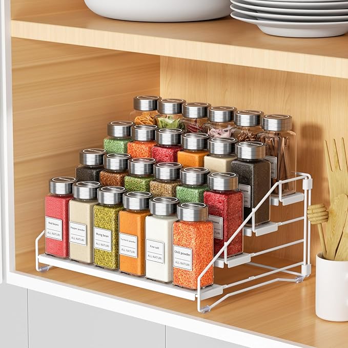 RCHYFEED Spice Rack Organizer for Cabinet, 4 Tier Spice Organization for - Image 8