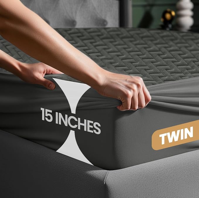 Utopia Bedding Waterproof Mattress Protector Twin Size, Premium 3D Air Soft - Image 3