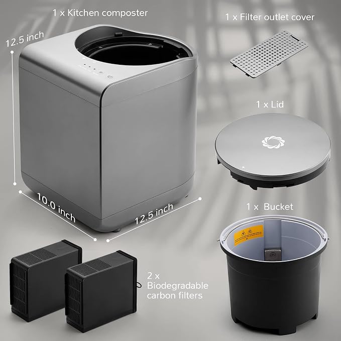 Airthereal Revive Electric Kitchen Composter, SHARKSDEN Tri-Blade, Turn Food - Image 9