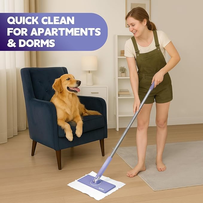 Sweeper Mop, Touch-Free Attach & Remove Cloth Instantly, Compatible - Image 8