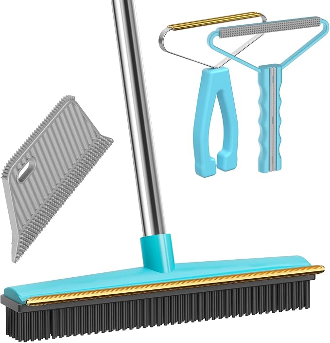 Carpet Rake - 60" Long Handle Pet Hair Removal by SOCCSO