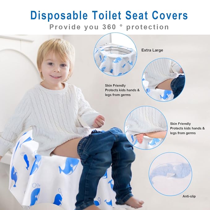 20 Pack Toilet Seat Covers Disposable, Extra Large Disposable Toilet Seat Covers - Image 2
