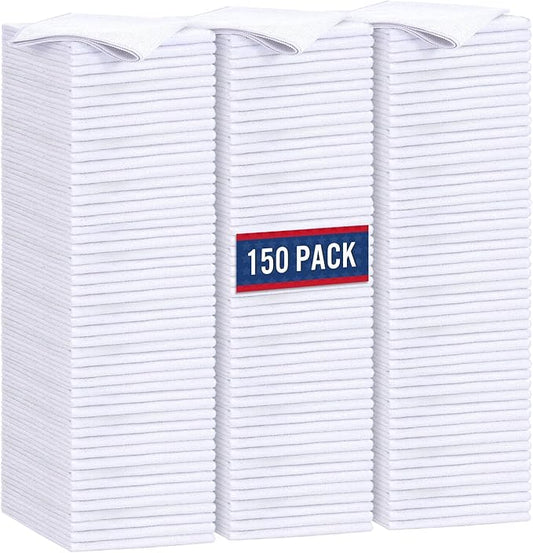 GLIMGLINT White Microfiber Cleaning Cloth, 150 Pack Microfiber Towels by Unknown