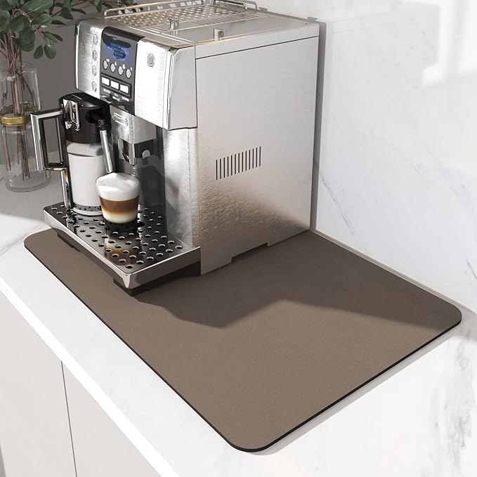 AMOAMI Coffee Mat Hide Stain Rubber Backed Absorbent Dish Drying Mat by AMOAMI