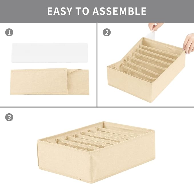 Qozary 4 Pack Drawer Organizers - Image 3