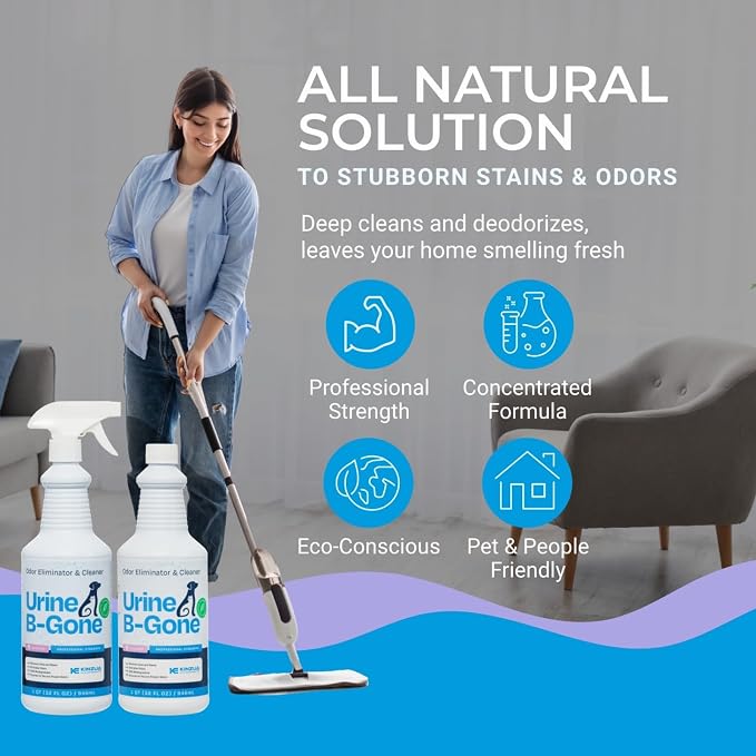KINZUA ENVIRONMENTAL Urine B-Gone, Professional Enzyme Odor Eliminator & Pet - Image 4