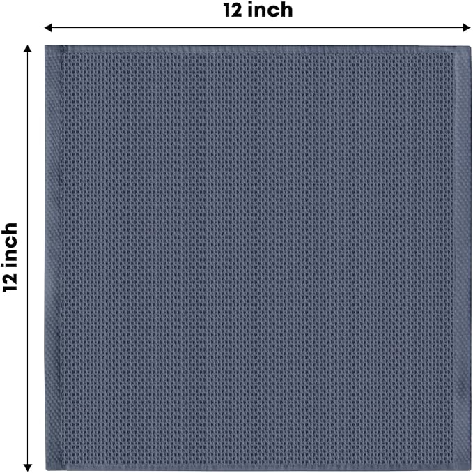 Artoid Mode 100% Cotton Dark Grey Waffle Weave Kitchen Dish Cloths, 12x12 Inch - Image 6
