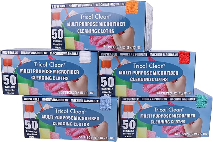 Tricol Clean Profesional Resuable Lint Free Microfiber Edgeless Cleaning Cloth - Image 7