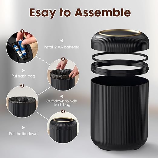 Procade Bathroom Trash Can Automatic Touchless, Motion Sensor Trash Bin - Image 5