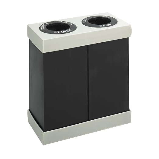 Safco Trash Can Recycle Bin Combo, 28 Gallon Each, At Your Disposal Recycling by SafcoProducts