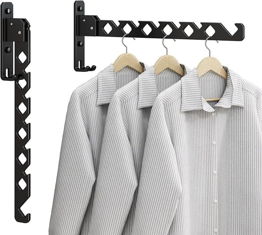 Wall Mounted Clothes Drying Rack, Wall Clothes Hanger Hook by Dancrul