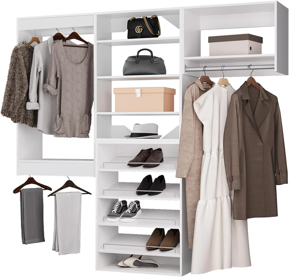 ROOMTEC Modular Closet System, 66" Wall Mounted Modern Closet Organizer ...